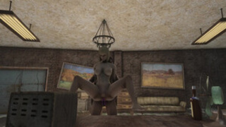 Две девушки из Fallout 4 увлекаются еблей страпоном